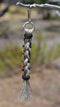 3.75" 100% Horsehair French Braid Zipper Pull w/Beads - Jacket/Backpack/Purse