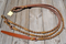 Rolled Harness Leather Romel Reins Natural Braided Golden Rawhide Oklahoma - 55"