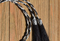 Natural Twisted Horse Hair Stampede String Cotter Pins - Black/Grey