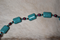 "Rose" Hatband  - Turquoise Color Stones & Magenta Pearls - Leather/Horsehair