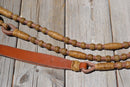 Rolled Harness Leather Romel Reins Natural Braided Golden Rawhide Oklahoma - 55"