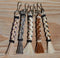 3.75" 100% Horsehair French Braid Zipper Pull w/Beads - Jacket/Backpack/Purse