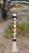 3.75" 100% Horsehair French Braid Zipper Pull w/Beads - Jacket/Backpack/Purse