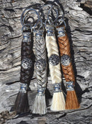 Beautiful 100% Horse Hair Key Ring Chain with Concho *** Great Gift ***
