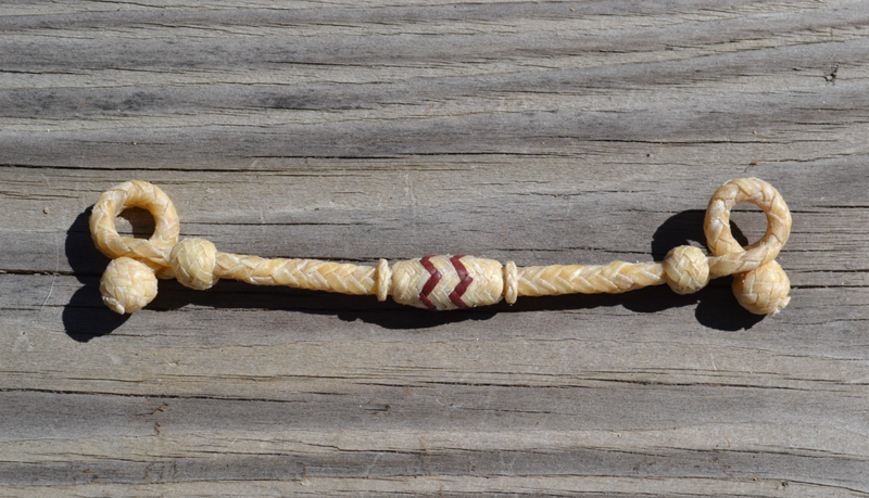 Hand Braided Natural Rawhide Bit Hobble with Center Knot with Latigo D ...