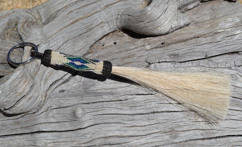 Beautiful Hand Hitched Horse Hair Key Ring Chain with Tassel *** Great Gift ***
