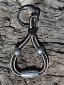 Beautiful Braided Horse Hair Bosal Shape Bead Key Ring Chain *** Great Gift ***