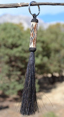 Beautiful Hand Hitched Horse Hair Key Ring Chain with Tassel *** Great Gift ***