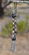 3.75" 100% Horsehair French Braid Zipper Pull w/Beads - Jacket/Backpack/Purse