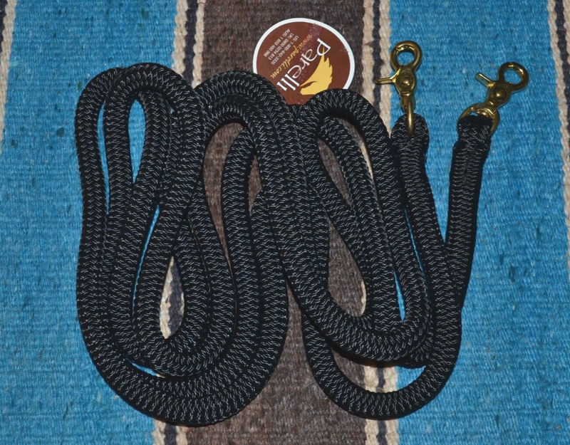 Brand New Parelli Finesse Loop Reins with Brass Snaps - Black - 11 foot