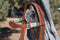 Jose Ortiz Medium Oil Shape Brow Headstall Natural/Turquoise Rawhide