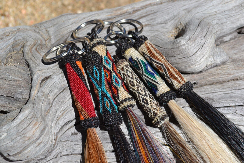 Beautiful Hand Hitched Horse Hair Key Ring Chain with Tassel *** Great Gift ***