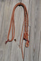 Jose Ortiz 5/8" Hermann Oak Harness Leather Split Reins Natural/Latigo Rawhide