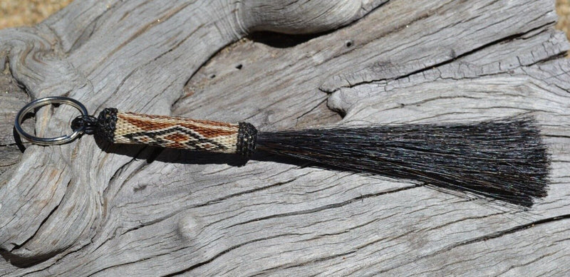 Beautiful Hand Hitched Horse Hair Key Ring Chain with Tassel *** Great Gift ***
