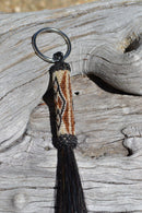 Beautiful Hand Hitched Horse Hair Key Ring Chain with Tassel *** Great Gift ***