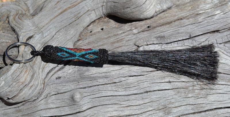 Beautiful Hand Hitched Horse Hair Key Ring Chain with Tassel *** Great Gift ***