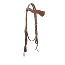 2117-TA 1-1/2" Wave browband headstall rough out toast leather AA tooling