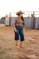 Lucky Bucking Cowgirl Tan Performance Boot Socks