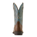 Ariat Mens Steadfast Wide Square Toe Leather Cowboy Boot – Comfortable All-Day Western Work Boot