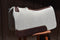 5 star saddle pad in natural felt and brown leather wear leathers.  