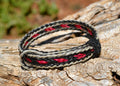 Awesome 1/2" wide, 3 Strand Braided Horsehair Bracelet with sliding knot.  The unique sliding knot XL design expands up to 10".  Unisex.  Very durable and makes a great gift for any horse lover. White/Pink/Black