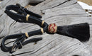 Jose Ortiz Black Harness Natural/Latigo Rawhide Black Tassel Buckle Curb Strap