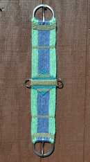 100% Mohair Vaquero Style Straight Cinch - Mint/Periwinkle Blue/Sage/TQ - 28"