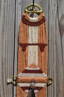 100% Mohair Vaquero Style Girth/Cinch w/Shu-Fly -Tan, Natural, Brown - 32"
