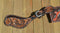 Circle Y of Yoakum - Dark Oil Shaped Spur Straps Filigree with Tan Inlay.  Basket tooled with an antiqued wash finish.    10" total length spur button hole to hole.  Stainless steel buckles are removable.  Ladies.