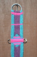 100% Mohair Vaquero Style Straight Cinch - Teal/Eggplant/Raspberry/Blue - 28"