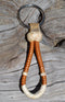 Beautiful Braided Leather & Rawhide Mini Bosal Key Ring Chain *** Great Gift ***