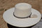 3/8" Braided Horsehair Hatband Single Side Tassel - White & Black
