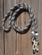Jose Ortiz 5/8" Mane Hair Roping/Loop Reins - Grey, Black, White & Black