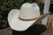 1/2" Hand Braided 5 Strand Horsehair Hatband Double Tassels - Sorrel/White