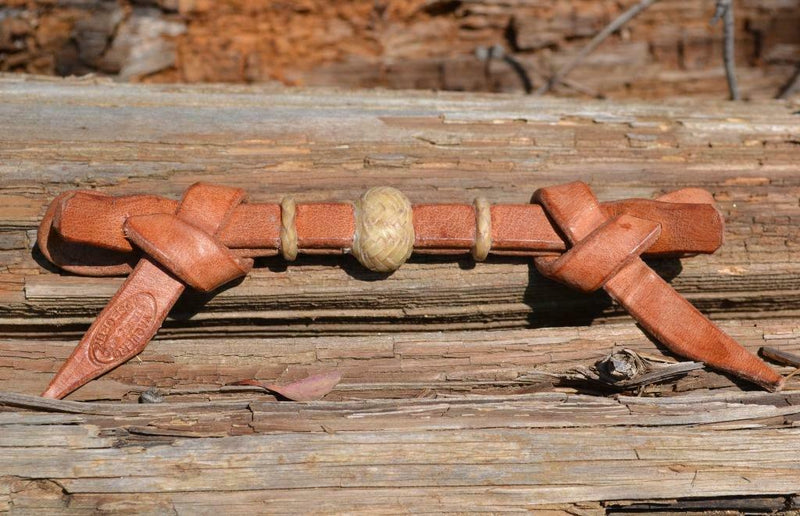 Jose Ortiz Harness Leather Rawhide Knot Tie End Curb Strap - No Hardware