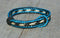 Awesome 1/2" wide, 3 Strand Braided Horsehair Bracelet with sliding knot.  The unique sliding knot XL design expands up to 10".  Unisex.  Very durable and makes a great gift for any horse lover. Turquoise/Black/White