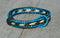 Awesome 1/2" wide, 3 Strand Braided Horsehair Bracelet with sliding knot.  The unique sliding knot XL design expands up to 10".  Unisex.  Very durable and makes a great gift for any horse lover. Turquoise/Black/White