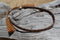 1/2" Hand Braided 5 Strand Horsehair Hatband Double Tassels - Sorrel/Black/White