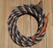 Jose Ortiz 1/2" Mane Mecate Reins - 6 Str x 22' - Black/Chestnut/White & Black
