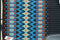 Close UP View Mayatex Custom Show Saddle Blanket Pad 40"x 34"- Black/Ocean Blue/Red/Tan/Turq