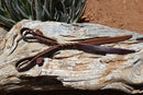Jose Ortiz handmade 1/2" latigo leather long tassel curb strap.  Tassel is 6" in length and attaches with self-tie bit attachments. 