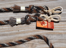 Jose Ortiz 1/2" Mane Hair Roping/Loop Reins - Black, Chestnut, Black & White