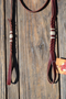 Jose Ortiz 1/2" Latigo Bosal Noseband Hanger Natural Rawhide Knots - Self-tie