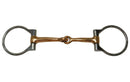 Diamond R by Reinsman - Offset Dee 7/16 Smooth Copper Mouth Snaffle Bit  3" Rings, 5" Copper Mouth 