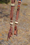 Jose Ortiz Harness Leather One Single Ear Headstall with Natural Rawhide