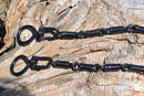 11" Spiral Bridle Bit Rein Chains Dark Gun Metal Grey Finish - PAIR