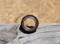 Scarf Slide - Hand Hitched Horse Hair Wrapped Scarf Slide - Black, Orange, Red