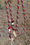 Jose Ortiz 1/2" Mohair Roping/Loop Reins - Brown, Wine, Natural & Black