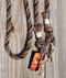 Jose Ortiz 1/2" Mane Hair Roping/Loop Reins -Sorrel, Chestnut, Black & White