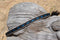 1/2" Hand Braided 5 Strand Horsehair Hatband Double Tassels - Black/Blue/White